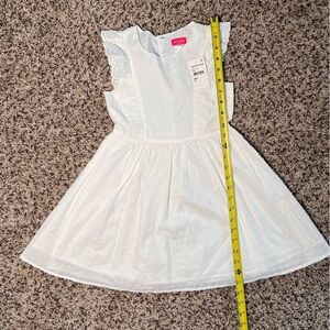 Zunie White A-line Eyelet Kids Sun Dress Size 6‎
